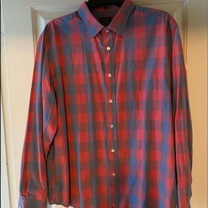 UnTuckIt Red and Blue Plaid Shirt